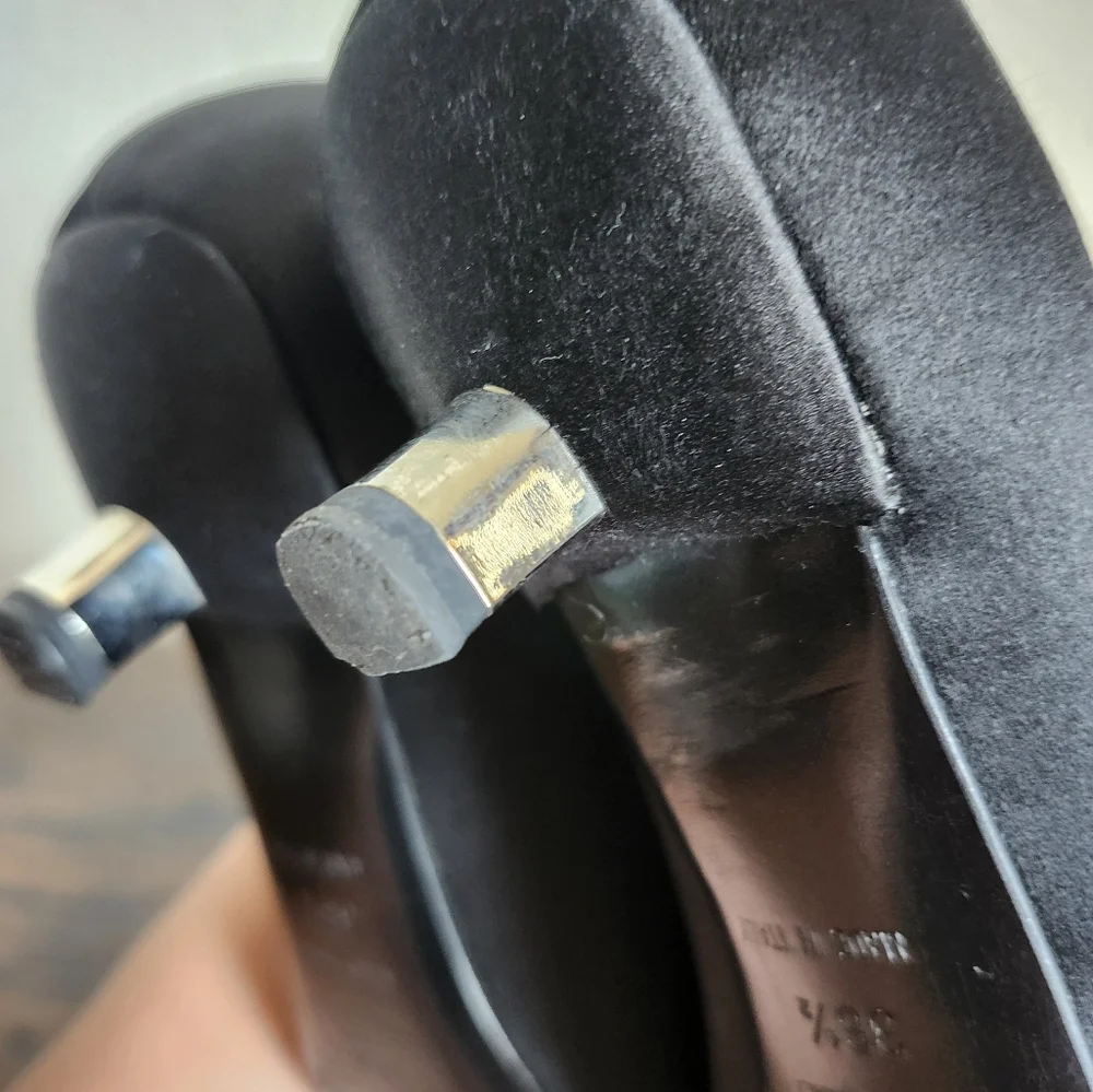 Prada Black Satin Bow Kitten Heels 6.5 - Picture 11 of 11